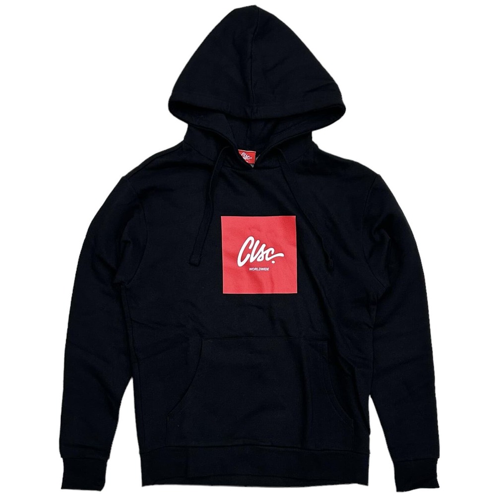 CLSC Life Streetwear Clothing Men's Box Logo Graphic Fleece Hoodie Sweatshirt
